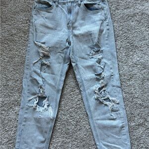 Wild Fable High Rise Distressed Light Gray Jeans